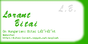 lorant bitai business card